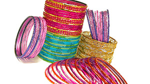Indian glass bangles, bracelets made of glass
